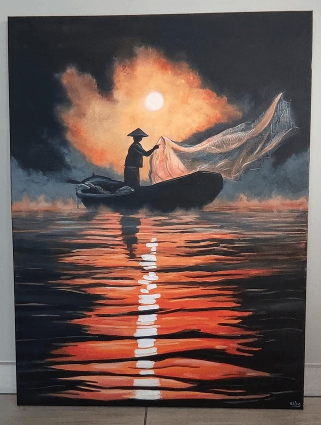 Pêcheur dans la brume 