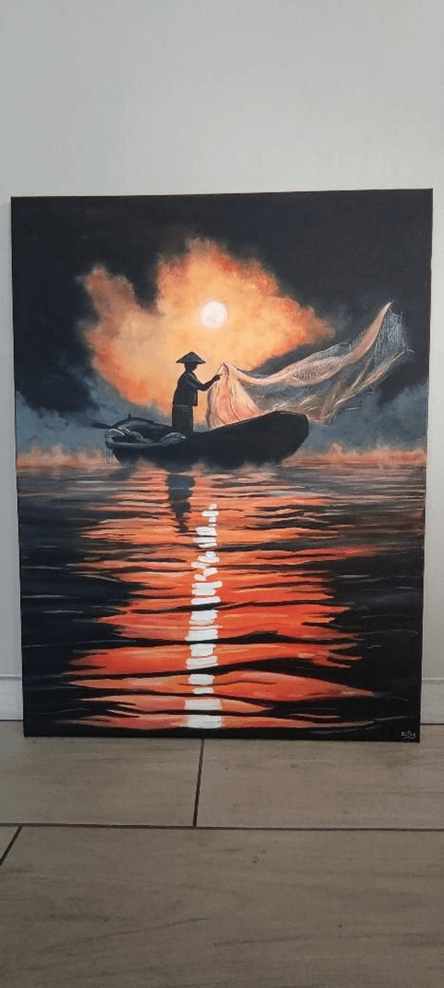 Pêcheur dans la brume 